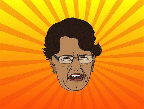 Angry Old Lady Vector Art And Graphics