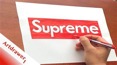 Drawing The Supreme Logo Youtube
