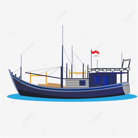 Fisherman Boat Vector Art Png Ship Fisherman Boat Kapal Nelayan