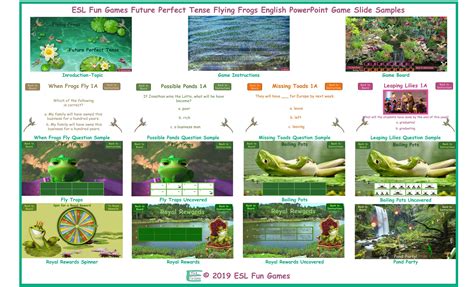 Future Perfect Tense Flying Frogs English Powerpoint Game Teaching