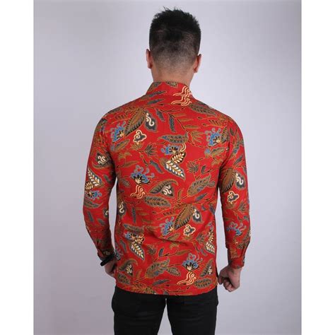 Vector motif batik vector format cdr png hd. Baju Kemeja Batik Pria Lengan Panjang Busana Modern Reguler Batik