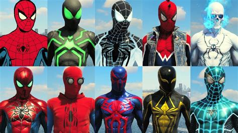 All Suits In Spider Man Ps4 Youtube