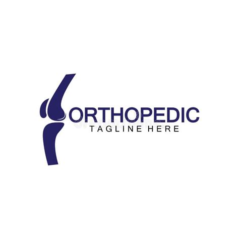 Orthopedic Health Bone Logo Vector Illustration Design Templateknee