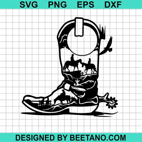 Cowboy Boots Svg Cowboy Boots Farm Scene Svg Western Svg Farm Scene Svg
