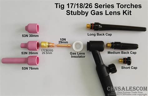 Pcs Tig Welding Torch Stubby Gas Lens Kit Wp Series Wc