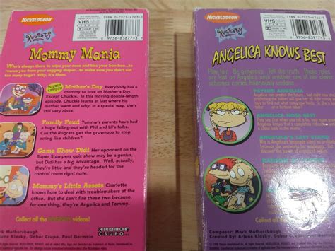 90s Vhs Rugrats Mommy Mania Vhs 1998 Angelica Knows Best Vhs Rugrats Lot 97368387737 Ebay