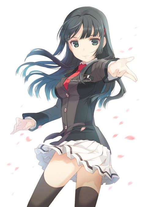 Kawaii Anime Girl Anime Black Hair Girls With Black Hair Black Hair Green Eyes