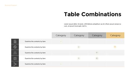 Table Combinations Ppt Slide