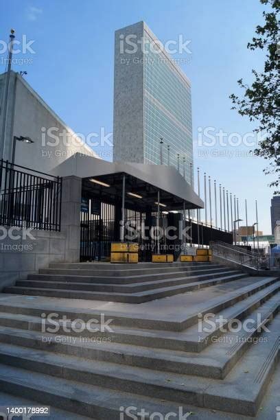 Stock Fotografie Budova Osn Vstup Do Kampusu Z United Nations Plaza New