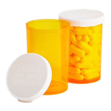 50 Pack Empty Pill Bottles With Caps For Prescription Medication 20