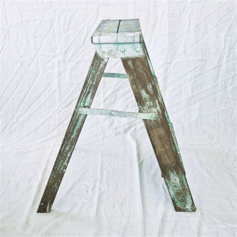Rustic Wooden Step Ladder Vintage Wood Stool Shabby Etsy