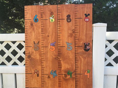 Hand Painted Wooden Height Ruler Growth Chart Etsy