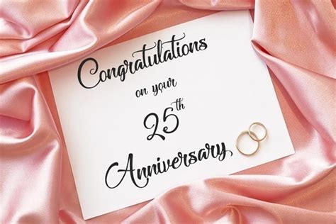 Congratulations On Your 25th Anniversary Wishes 25th Wedding