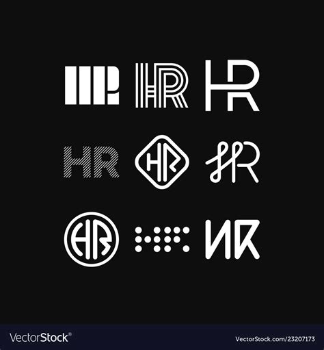 Maybe you would like to learn more about one of these? Logo letter monogram hr Royalty Free Vector Image