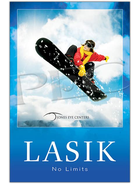 lasik no limits snowboarder poster patient education concepts