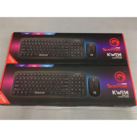 คีย์บอร์ดเมาส์ Keyboardmouse Marvo Kw514 Wireless Gaming Combo