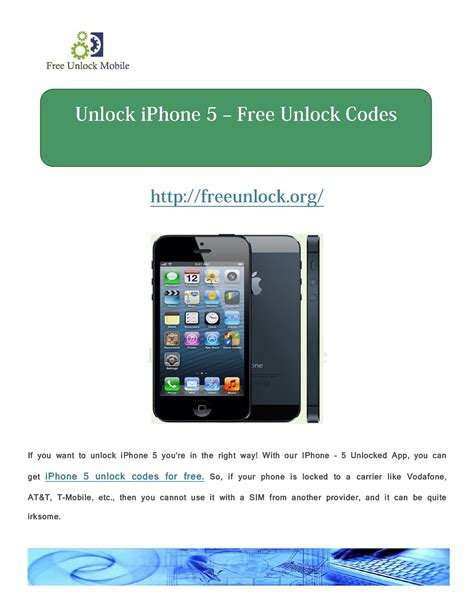 Calaméo Unlock Iphone 5 Free Unlock Codes