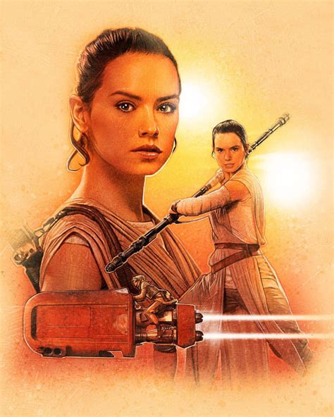Star Wars The Force Awakens Character Illustrations On Behance Rey