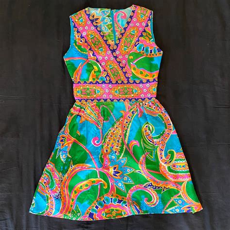 vintage psychedelic mini dress 1960s gorgeous mini dr… gem