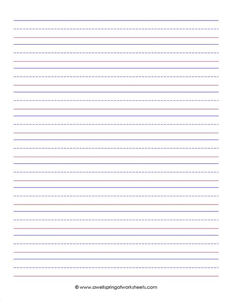 Free printable handwriting paper in a variety of sizes and styles including different colors, numbered versions, and more. 8 Best Images of Printable Primary Writing Paper With ...