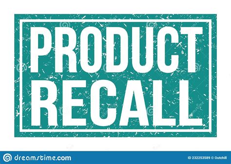 Product Recall Words On Blue Rectangle Stamp Sign Stock Illustration