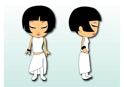 Asian Girl Cartoon Download Free Vector Art Stock Sweets Asian Girl