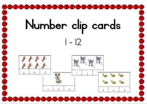 Number Clip Cards • Teacha