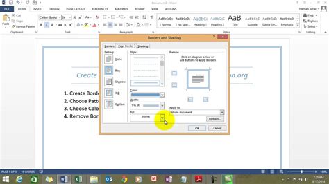 Learn How To Create Page Borders In Ms Word Learn Excel Course Ms