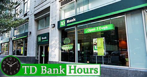 The staff takes lunch on rotation so that there's always someone at the counter to assist the customers. TD Bank Hours of Working Today | Holiday Schedule ...
