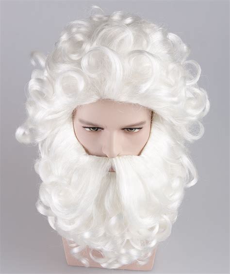 Professional Father Xmas Santa Claus Wig And Beard Set Deluxe Hx 014