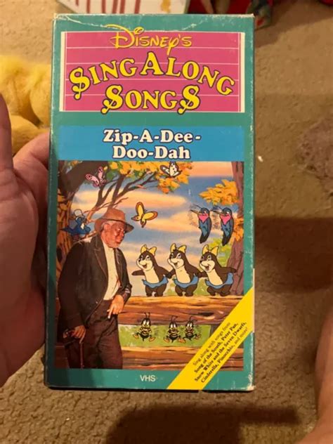 Disney S Sing Along Songs Zip A Dee Doo Dah Vhs Tape Rare Vintage