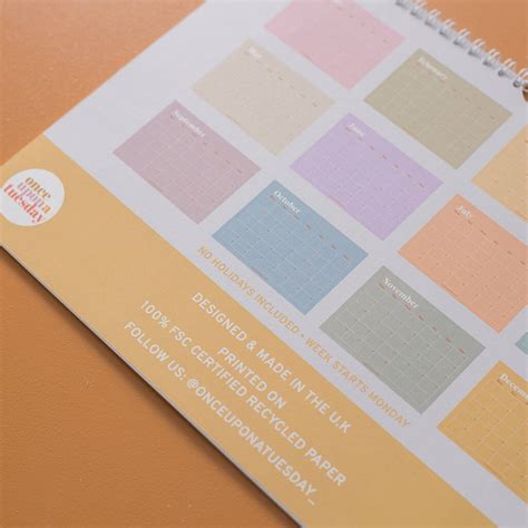 2023 Pastels Minimalist Calendar A4 Calendar By Once Upon A Tuesday