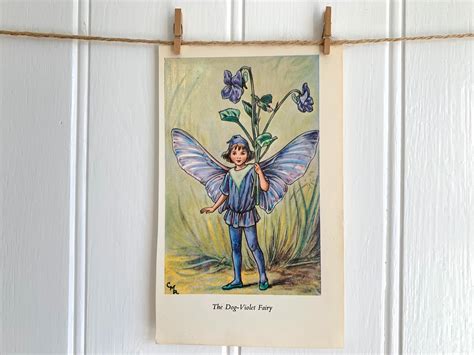 Dog Violet Fairy Print From Flower Fairies Of The Spring Etsy
