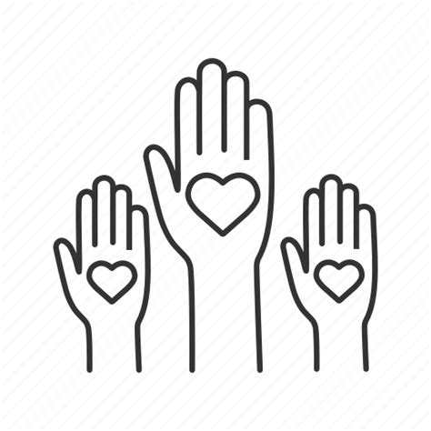 Charity Hand Heart Help Helpful Volunteer Volunteering Icon