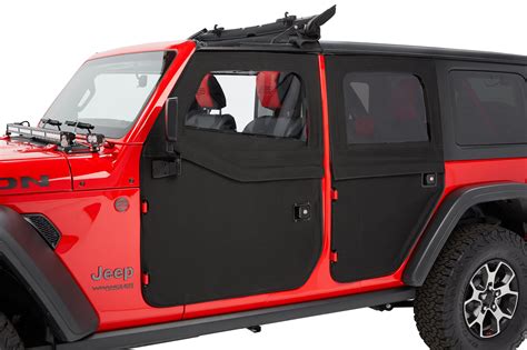 Bestop 2 Piece Fabric Doors For 18 21 Jeep Wrangler Jl Unlimited And Gladiator Jt Quadratec