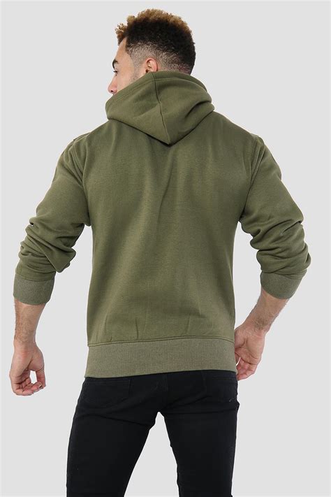 Mens Plain Hoodies Fleece Hood Sweatshirt Zipper Zip Up Soft Lined