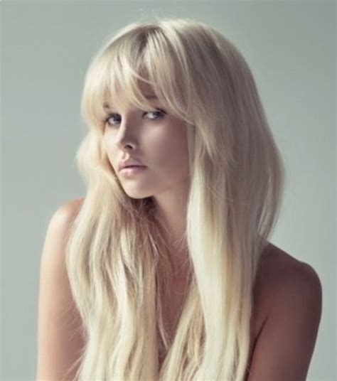 Pin By Tri On Hair Blonde Hair With Bangs Soft Blonde Hair Long Hair Styles