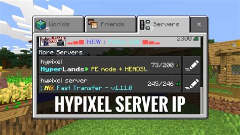 What Is The Hypixel Server Ip For Minecraft Pe