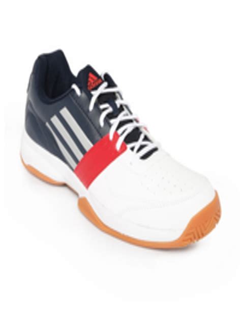Buy Adidas Men White And Navy Torus Ii Indoor Tennis Shoes Sports Shoes