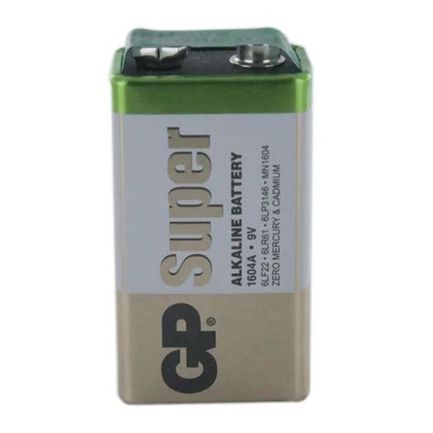 Gp Batteries Super Alkaline Pp3 9v Gp1604a Battery Cell Pack