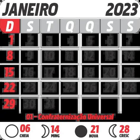 Calendário Janeiro 2023 Png Imagem Legal