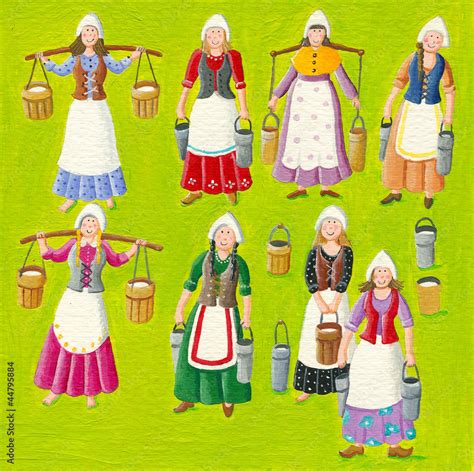 Eight Maids A Milking Clipart Crookspic