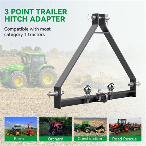 Sulythw 3 Point Trailer Receiver Tractor Hitch Receiver 3 Point