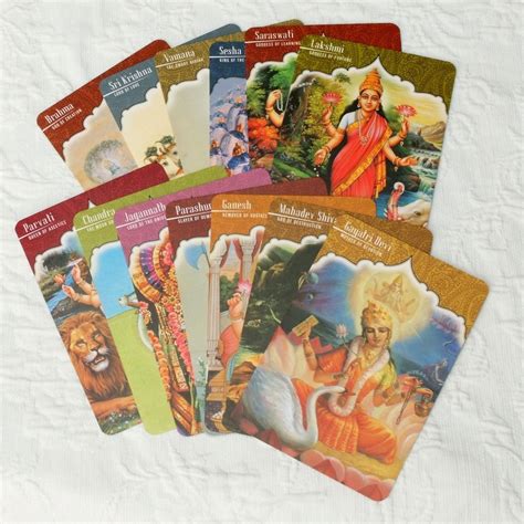 Hindu Prayer Cards Gods And Goddesses 13 Cards Set 1
