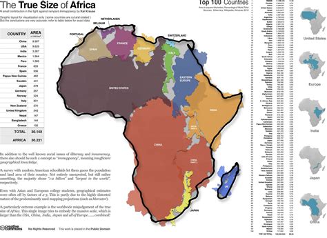 At about 30.3 million km2 (11.7 million square miles) including adjacent islands. Africa: bigger than you think! Greenland: much smaller.