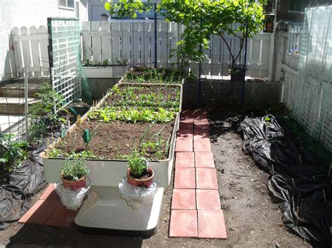 Growing your own vegetables is thrifty, too. Above ground Garden from used fibreglass vegetable holders ...