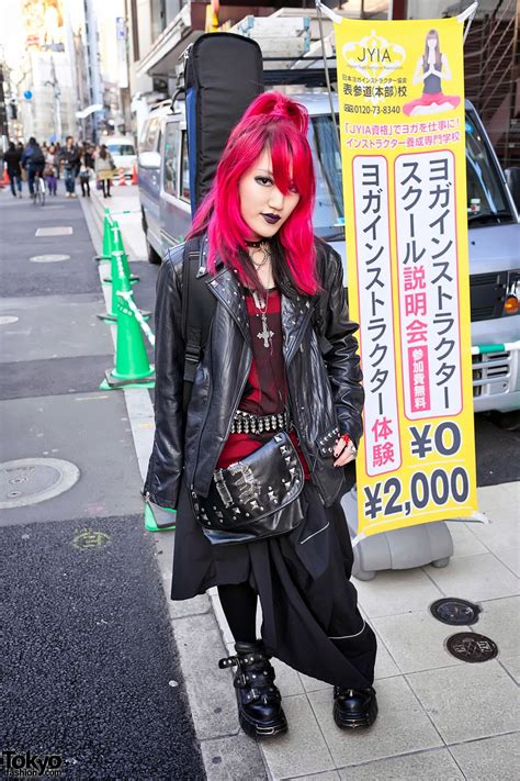 Harajuku Punk In Studded Leather Jacket Boots Fashions Feel Tips