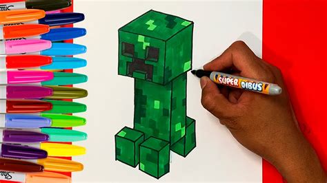 Como Dibujar A Creeper De Minecraft Paso A Paso