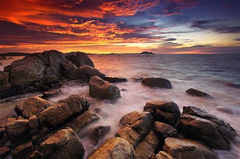 Flaming Sunset By Ludy Lujianxing Via 500px Beautiful Landscapes
