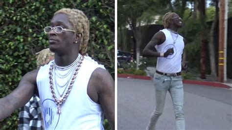 Young Thug Makes Friend Run For His Money